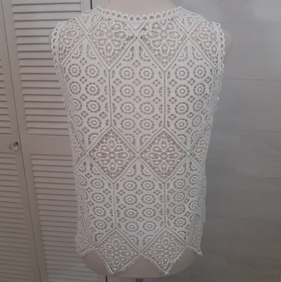 Anthro Deletta lace blouse top small *C - Picture 4 of 8